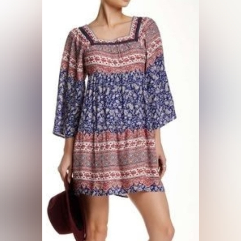 Blu Pepper Floral Tunic Dress